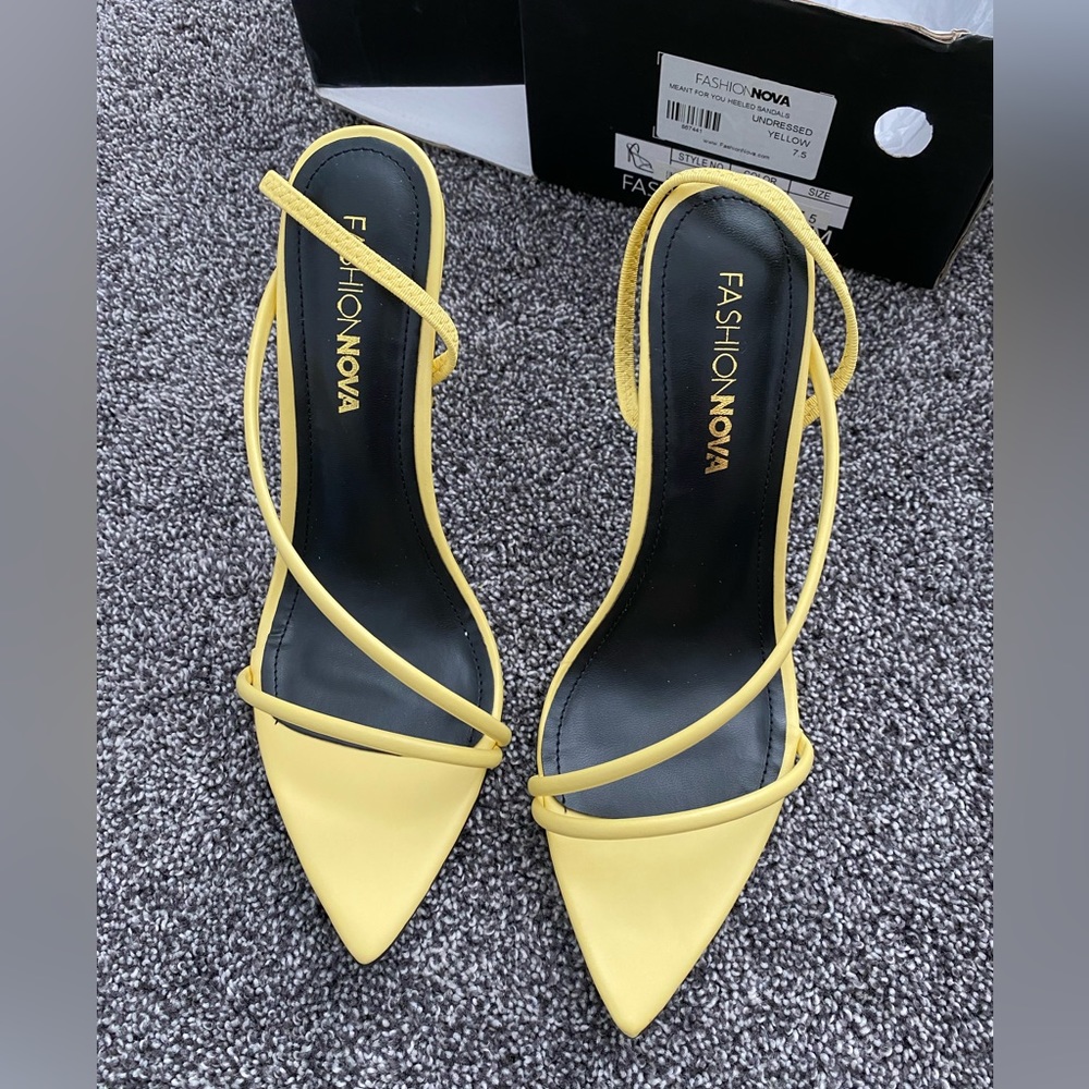 Yellow Slip On Heels